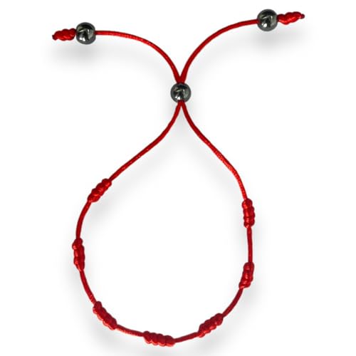 Kit 2 Pulseira Vermelha De Sete Nós Kabbalah P/afastar O Mal Venda transfronteiriça Benming ano cord