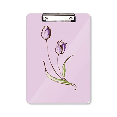 Plante à pince violette tulipe A4 idée cadeau déco nature originale