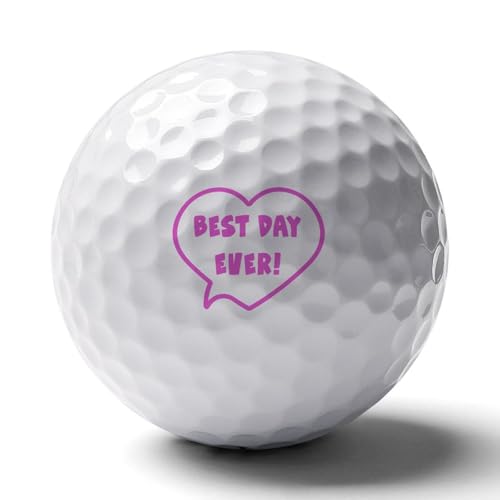 Best Day Ever Heart Practice Golf Ball Realistic Feel and Long Lasting Limited Training Balls Gifts for Men Women