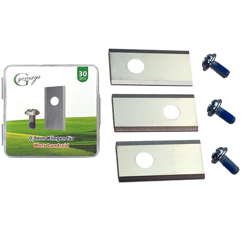 G greengrass tools Cuchillas de repuesto compatibles con Worx Landroid, Ecovacs Goat, Einhell, LandXCape, Practixx, Scheppach, Kress cuchillas para robot cortacésped – LongLife [1 agujero irrompible