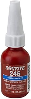Loctite 29513 Blue 246 High Temperature Medium Strength Thread Locker, 450 degrees F Maximum Temperature, 10 mL Bottle