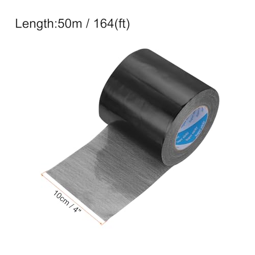 Image of uxcell Heavy Duty Duct Tape, 4 Inch x 55 Yard Waterproof Flexible Hand Tear Strong Adhesive Duct Tapes for Crafts DIY, Fixing, Repairs, Black