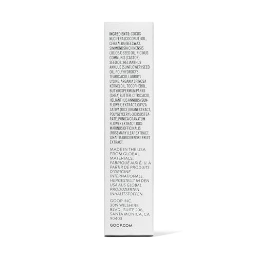 goop Beauty Clean Lip Balm | Dry Lips Treatment | Coconut Oil, Pomegranate Extract, & Shea Butter | Petroleum Free | 0.16 oz
