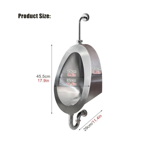 Urinoir en acier inoxydable 304 haut de gamme avec rinçage automatique - 3