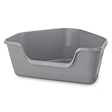 Petco Brand - So Phresh High-Back Corner Grey Litter Box, 26.25' L x 21.5' W x 10' H, Standard