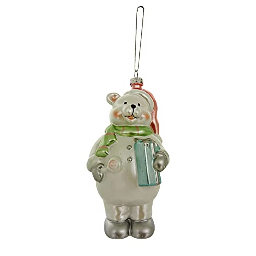 Magizi Enfeite de Plástico Perolado Urso em Pé 13Cm M82 2014 Enfeite de Natal Yangzi