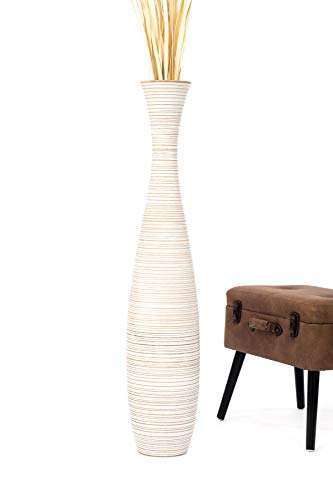 Image of Leewadee Large Floor Vase 41 inches Mango Wood for Pampas Grass, Dried Flowers
