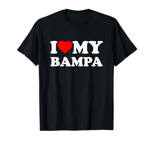 I Love My Bampa Heart Grandpa Family T-Shirt
