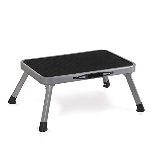 Olive Portable Steel Step Stool Folding One Step Ladder with Anti-Slip Plastic Platform Medical Footstool