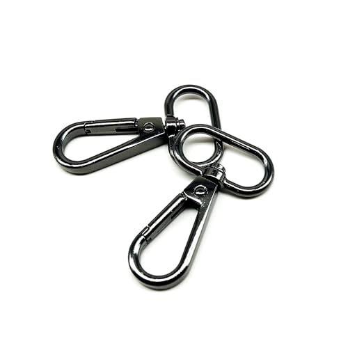 Goyunwell 1 inch Swivel Lobster Clasps Gunmetal 15pcs Push Gate Snap Hook Clasp 1" Swivel Hooks for Purse Making Lobster Clasp Swivel Snap Hooks Clips