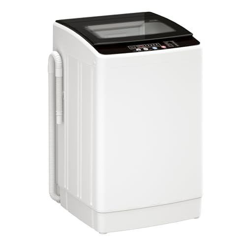 Auertech 35 lbs Washing Machine, Fully Automatic Portable Washer with LED Display, 12 Wash Cycles, 8 Water Levels, Large Capacity Washer and Spin Dryer Combo with Drain Pump for Apartment, Home