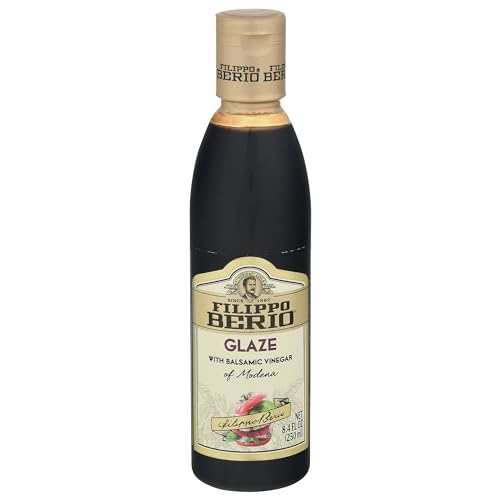 Filippo Berio Glaze with Balsamic Vinegar of Modena, 8.4 Ounce Plastic Bottle, Gluten Free, Lactose Free, Non-GMO