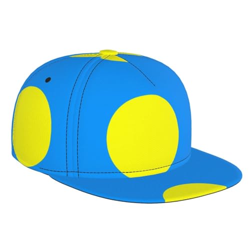 Casquette de baseball motif drapeau des Palaos - Respirant - Bord plat - Convient pour l'extérieur et le fitness - Noir