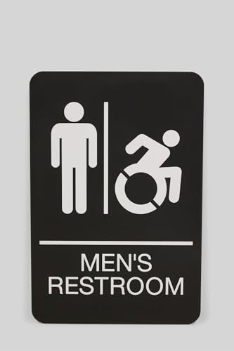 Panneau WC hommes braille pour mise aux normes accessibilité