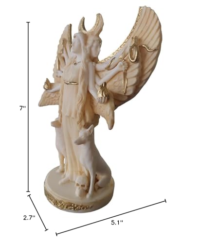 Estatua Hecate Diosa Griega Triple de Magia en Dorado 18cm miniatura 5