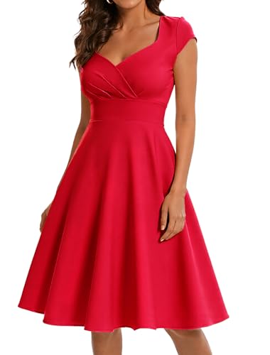 Image of Bbonlinedress Women Short 1950s Retro Vintage Cocktail Party Swing Dresses