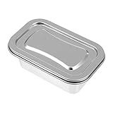 OKUMEYR Caja De Helado Contenedores Herméticos Frío Tina De Helado Congelador Soporte De Gran Capacidad Envases De Sorbete Contenedor De Para Nevera Bebida Silver Acero Inoxidable