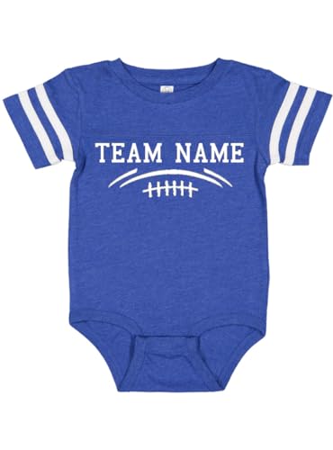 Custom Team Cotton Football Sport Jersey Baby Bodysuit Personalized with Name and Number - Front & Back2
