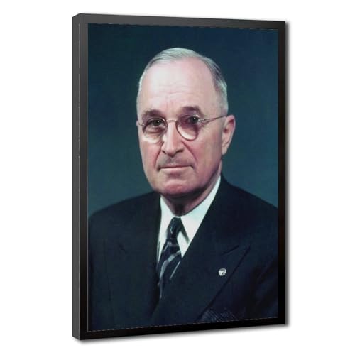 Impressions sur Toile Harry S Truman Art Mural d'Exception avec Cadre