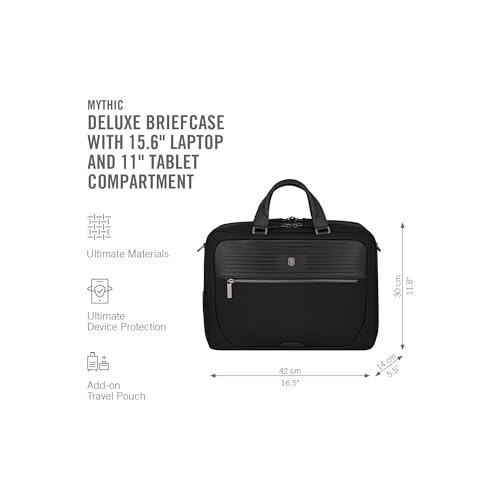 Victorinox Mythic, Deluxe Briefcase, Briefcase with 15.6" Laptop and 11’’ Tablet Compartment - Black2