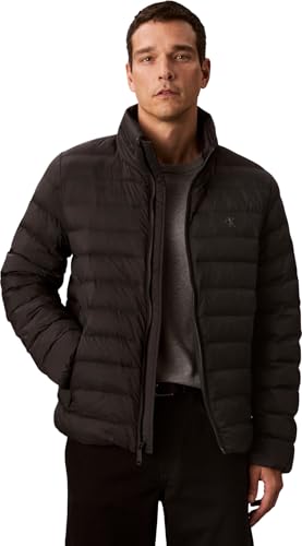 Calvin Klein Uomo Giacca Imbottita Nylon Hooded Puffer con Cappuccio, Nero (Black), XL
