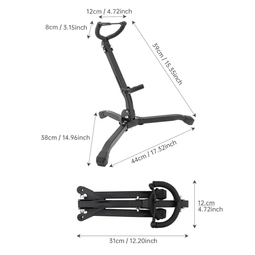 image for REMAGIC Alto & Tenor Saxophone Stand, Foldable Saxophone Stand Saxopho