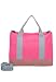 Produktbild Fritzi Canvas Tote Bag Canvas Neon Pink Shopper Baumwollmix Damen Handtasche Umhängetasche Festival City Beach vegan 29,5 x 40 x 14 cm, Pink