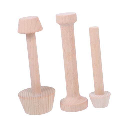 Alipis 3 Piezas molde base de tarta de huevo equipo mini juguetes barra cortadores de galletas cortadores galletas molde para hornear tartas de huevo de madera moldes para hornear tartas