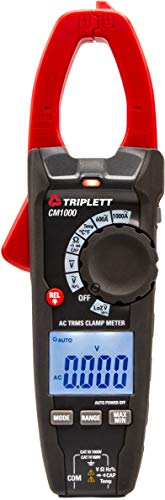 Triplett CM1000 True RMS 6000 Count 1000A AC Clamp Meter with Inrush, LPF, and LOZ