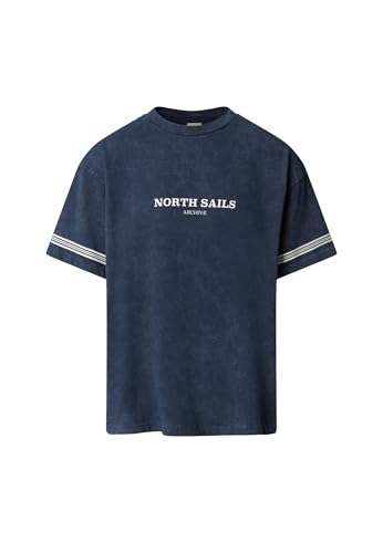 T-shirt d'archive North Sails manches rayées au design rétro et maille respirante