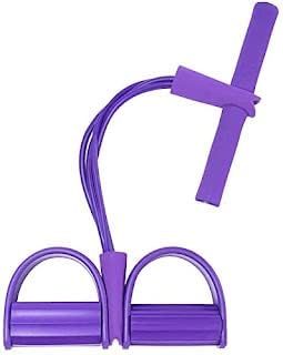 KERFORA 4-Tube Yoga Pedal Resistance Band Puller, Crossfit Fitness Equipment for Bodybuilding, Tummy/Abdomen/Waist/Arm/Leg Stretching & Slimming, Unisex Training Tool (Multicolor)-image-11