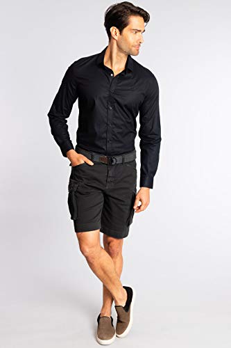Camisa Elastano lisa, Sergio K, Masculino, Preto, M