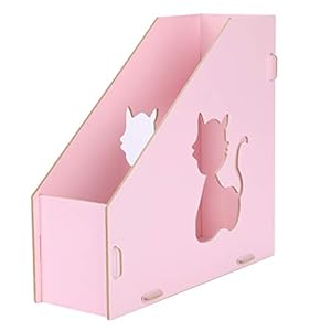 XGOPTS Rosa Katzen Stehsammler A4 Holz