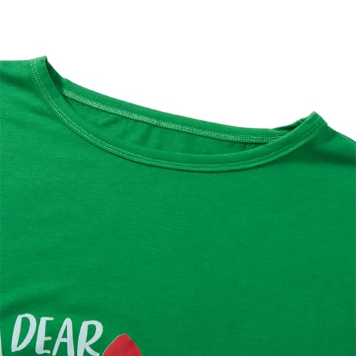 Family Christmas Pajamas Matching Sets - Soft Lettler Print Xmas Pjs for Couples & Kids | Holiday Family Pajamas4