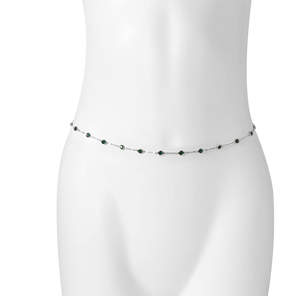Catene per Il Corpo Cintura Catena per la Vita Verde Spiaggia per Donne Accessori Festival Regalo Gioielli Sexy Ombelico