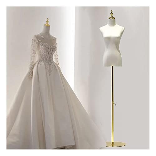 Female Mannequin Torso, Wedding Dress Mannequin, Size: S/2~4 55~75in Adjustable Height Display Dress Form Mannequins, Stability Gold Metal Stand Table Maniquine for Clothing Dress Jewelry Display - Thumbnail 7