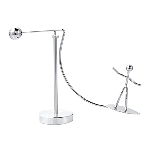 Faderr Surf Ski Balance Man Adornos de escritorio, pelota de equilibrio creativa para levantamiento de pesas, decoración de escritorio (hombre pequeño surf)