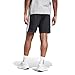 Adidas Men's Essential Three Stripes French Terry Short, Black/White, M