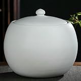 Wzglod Keramik Reisglas mit Deckel, Klassische Home Food Storage Porzellan Flasche, Lebensmittel Luftdichte Vorratsgläser, Getreide Lagerung Keramik Behälter, für Reis, Sojabohnen, Mais, Mehl