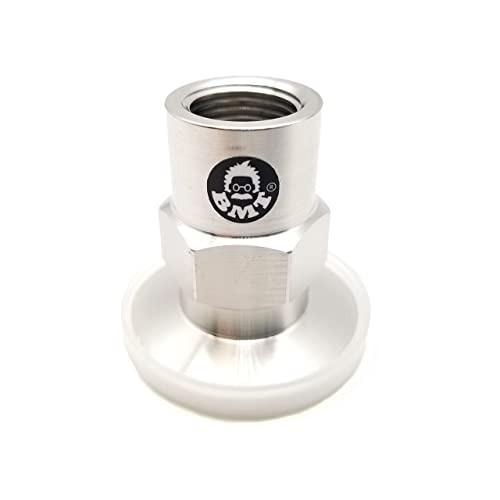 Image of bmotiontech FNPT to KF25 Flange Fitting (ISO-KF KF25 QF25 NW25) US NPT Thread Standard (3 /8 inch FNPT x KF25)