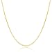 Produktbild Nocciola 18 Karat Gold getauchte 2mm venezianische Gliederkette | Omega Square Link Chain Pendent Halskette | Zierlicher Schmuck für Männer und Frauen mit kostenloser lebenslanger Ersatzgarantie