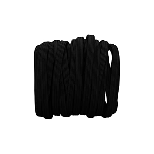 5m x 5mm Bande élastique noir Tresse en caoutchouc Festival de la cuisine par exemple pour Masques Protège-dents Cover
