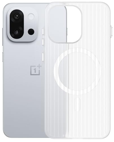 Image of Kapa Wave Magnetic Frosted Grip Back Cover for OnePlus 13S | [MagSafe Compatible] Wireless Charging, Slim, Metal Buttons Matte Finish Back Case (White)
