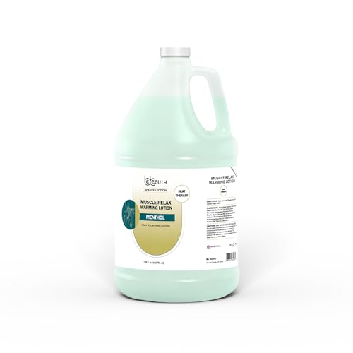BeBeauty Menthol & Camphor Muscle Relax Warming Lotion Soothing Massage Lotion for Comfort, Warmth & Tension Ease 1 Gallon