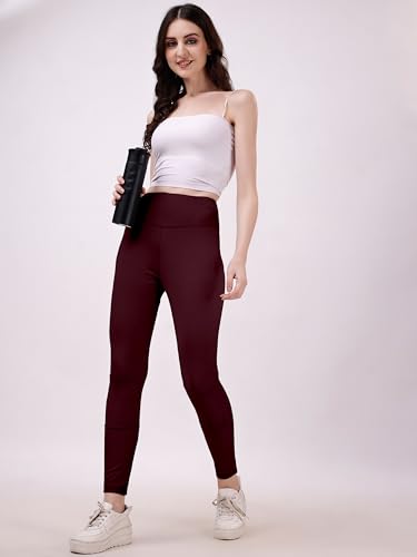 Image of Mehrang Gym wear for Women, Track Pants Active Wear Tights Stretchable Leggings Yoga Pants Gym Tight, Comfort Fit High Waist Yoga Pants