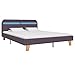 Produktbild vidaXL Polsterbett mit LED Klassisch Bett Doppelbett Ehebett Schlafzimmerbett Bettgestell Bettrahmen Lattenrost Stoffbett Taupe 180x200cm