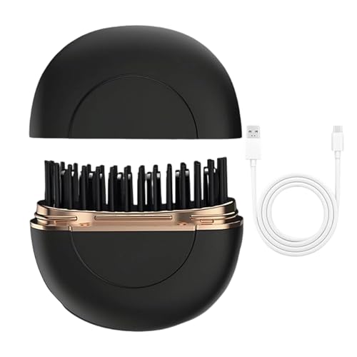 Mini cepillo recargable - enderezador portátil, pequeño estilador térmico, herramienta de alisado compacto, dispositivo capilar de viaje | alisador recargable para cabello rizado, recto, largo y corto