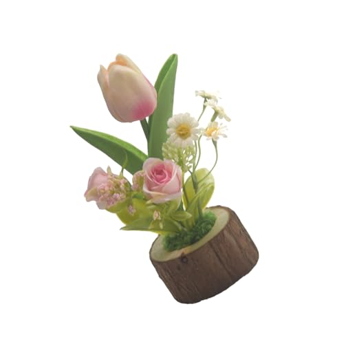 Finto tulipano piccolo vaso di fiori casa fattoria decorazione casa piante artificiali da interno tulipano finto piante in vaso