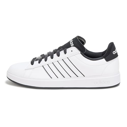 adidas Men's Grand Court 2.0 Sneaker, White/White/Black, 92