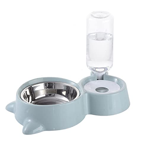 Automatic Feeders for Dogs Dog Bowl 2 in 1 PP Stainless Steel Automatic Water Dispenser Feeder Pet Dog Cat Drinker Cute Pet Food Container Hot -  KURTBVC, WCWW-2940952